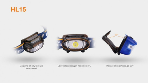 Фонарь светодиодный налобный Fenix HL15 черный, 200 лм, 2-ААА фото 19
