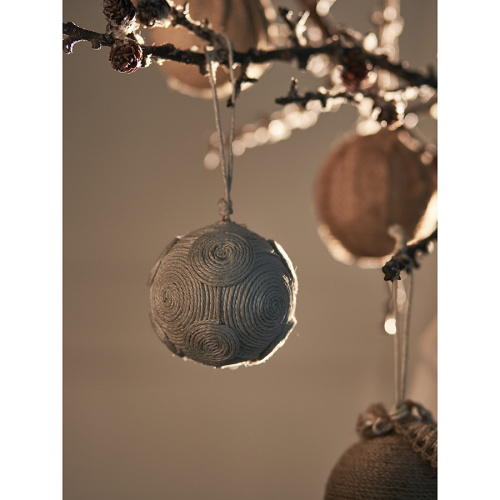 Набор елочных шаров zero waste из джута из коллекции new year essential фото 7