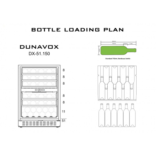 Винный шкаф Dunavox DX-51.150 фото 5