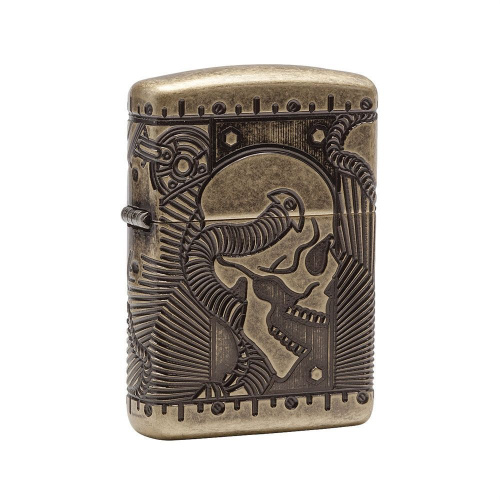 Зажигалка ZIPPO Armor™ с покрытием Antique Brass, латунь/сталь, медная, матовая, 36x12x56 мм, 29268