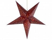 Подвесная светящаяся звезда "Свет радости", красная, 20 тёплых белых LED-огней, 60 см, батарейки, таймер, Kaemingk