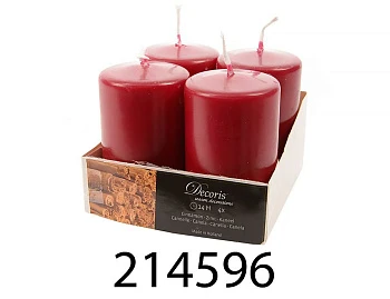 Набор ароматических свечей-столбиков КОРИЦА, 5х8 см (упаковка 4 шт.), Kaemingk (Decoris)