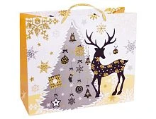 Подарочный пакет ЭЛЕГАНТНОЕ РОЖДЕСТВО (ёлка с оленем),  Due Esse Christmas