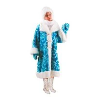 Карнавальный костюм снегурочки меховой, рост 134, Батик
