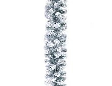 Гирлянда хвойная СОСНОВАЯ заснеженная, хвоя - PVC, 270х28 см, Ели PENERI