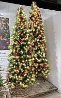 Искусственная ель ДЖОРДЖИЯ СТРОЙНАЯ (литая хвоя PE+PVC), зелёная, 2550 красных/тёплых белых LED-огней, 2.74 м, A Perfect Christmas