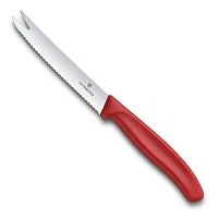Нож Victorinox для сыра и колбасок, лезвие 11 см волнистое