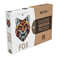 Деревянный пазл-головоломка EWA Хитрый Лис XL (40x28 см) картон-коробка